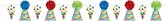 Amscan Feestslinger Met Feesthoedjes Multicolor 365 Cm