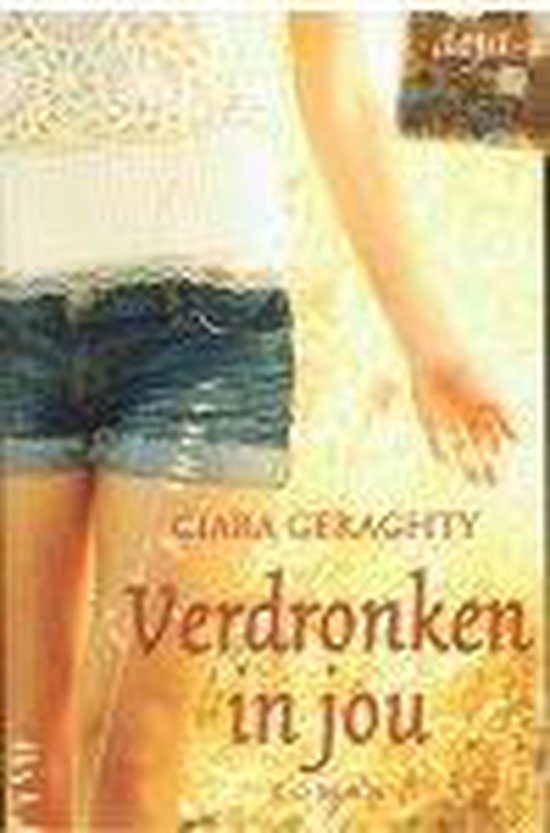 Een meisje draagt een wit kanten topje en denim shorts. De titel 'Verdronken in jou' is op de cover te zien.