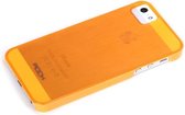 Rock Texture Semi Transparent Case Orange Apple iPhone 5 EOL