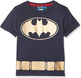 DC Batman - T-shirt - Model "Bat-Signal" - Zwart met goud - 128 cm - 8 jaar