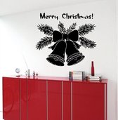 3D Sticker Decoratie Grote Kerst Jingle Bells Vinyl Muursticker Vrolijke Quotes Home Room Decoratief Muurtattoo muurschildering MC029