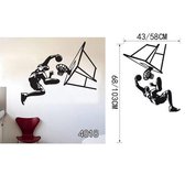 3D Sticker Decoratie Personaliseer Basketbalspeler Muurstickers voor kinderkamer 3D DIY Custom Sport Home Decorations Wall Art All-Star Vinyl Decal - DUNK04 / Large