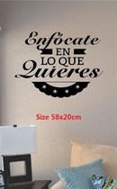 3D Sticker Decoratie Enfocate en lo que quieres vinyl kunst aan de muur sticker sticker belettering citaat inspirerend opbeurend huis huis decor decoratie