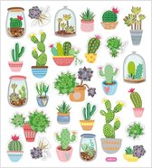 Creotime Stickervel Cactussen 16,5 X 15 Cm 27 Stuks