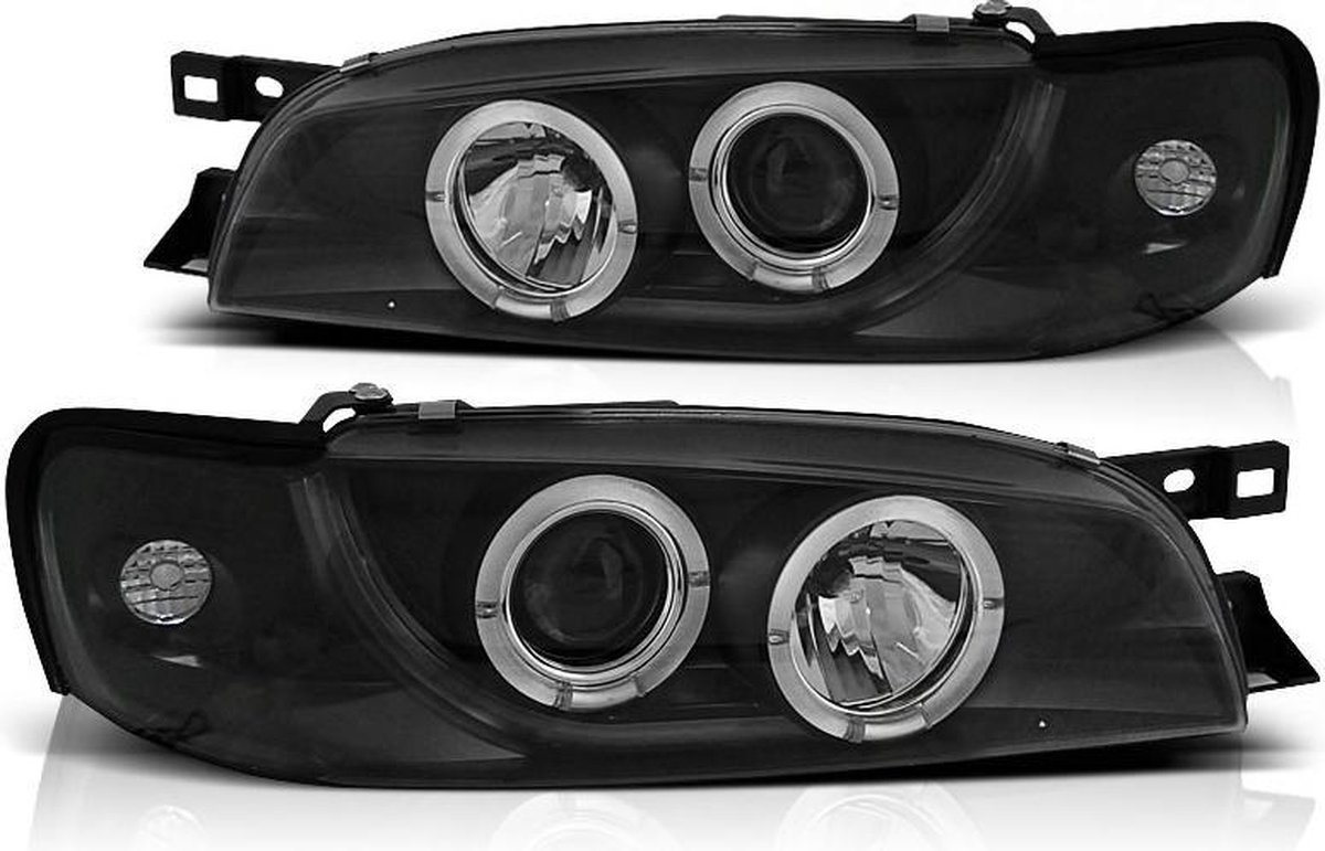 Koplampen dual halo rims SUBARU IMPREZA 05 93-10 00 ANGEL EYES ZWART