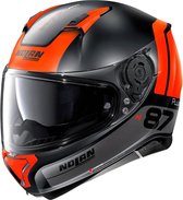 Nolan N87 Plus Distinctive 26 Flat Black Orange Integraalhelm - Motorhelm - Maat L