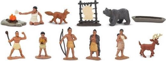 Stralend visie Nautisch Plastic speelgoed figuren indianen en dieren - Wilde Westen/Cowboy/Indianen  speelgoed... | bol.com