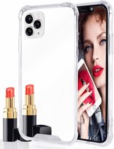 Spiegel Shock case geschikt voor Apple iPhone 11 Pro Max +  Glazen Screenprotector