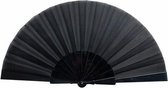 6 stuks Spaanse handwaaiers zwart 23 x 43 cm - Verkoeling - Waaiers voor warmte dagen