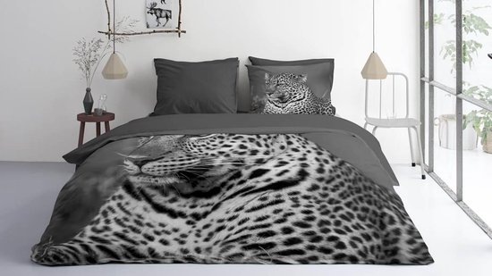 Byrklund Dekbedovertrek Stay Untaimed - 240x220 - 100% Katoen - Antraciet van Merkloos — afbeelding 3