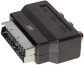 Scart UIT (m) - Composiet 3RCA (v) adapter / zwart