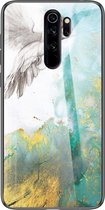 Marble Glass Back Cover - Xiaomi Redmi Note 8 Pro Hoesje