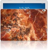 Tablet Back Cover Lenovo Tab P10 Marmer Bruin