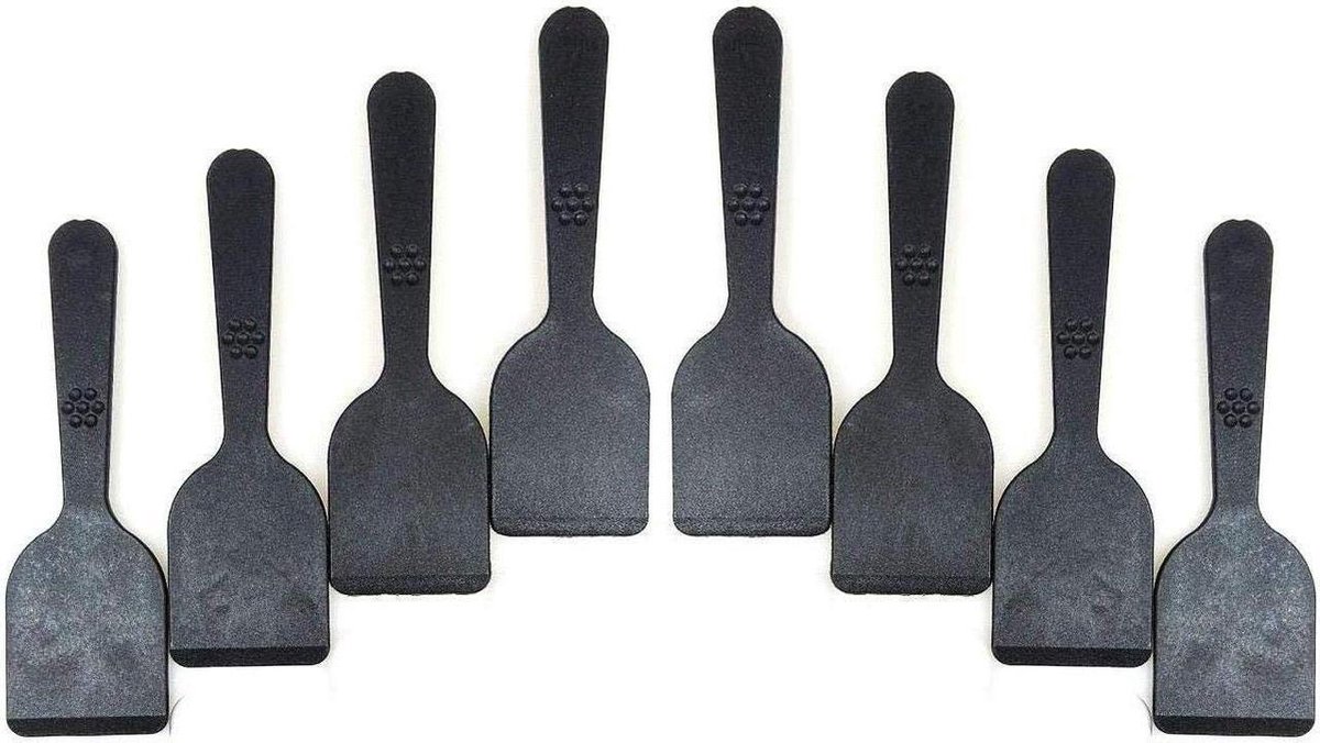 Gourmetspatels van kunststof 13x4cm set van zwart | spatels | bol.com