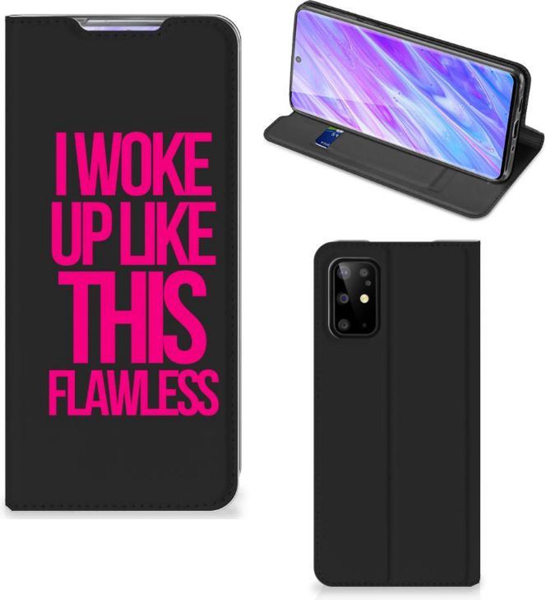 Samsung Galaxy S20 Plus Hoesje met tekst Woke Up - Origineel Cadeau Zelf Maken