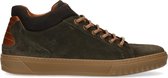 Manfield - Heren - Donkergroene sneakers van suède - Maat 40