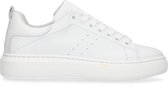 Manfield - Dames - Witte platform sneakers - Maat 39