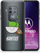 Motorola One Zoom Telefoonhoesje met Naam Cactus Poo