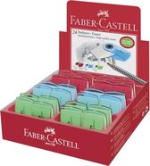 gum Faber-castell mini Sleeve assorti kleuren FC-182412 display 24 stuks