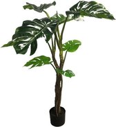 Kunstbloemen En Overige - Monstera Jane In Pot Green 130cm