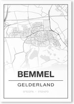 Poster/plattegrond BEMMEL - 30x40cm