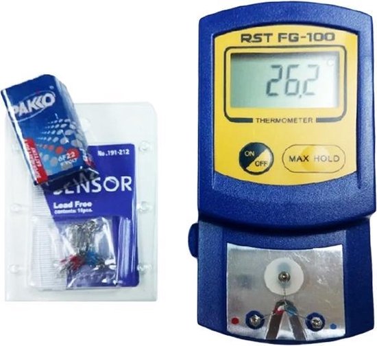 Let op type!! RST FG100 Soldering Iron Tip Thermometer(Blue)