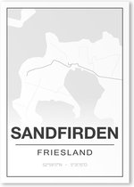Poster/plattegrond SANDFIRDEN - A4