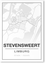 Poster/plattegrond STEVENSWEERT - A4