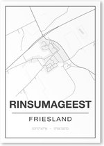 Poster/plattegrond RINSUMAGEEST - 30x40cm