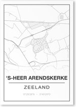Poster/plattegrond S HEER ARENDSKERKE - 30x40cm