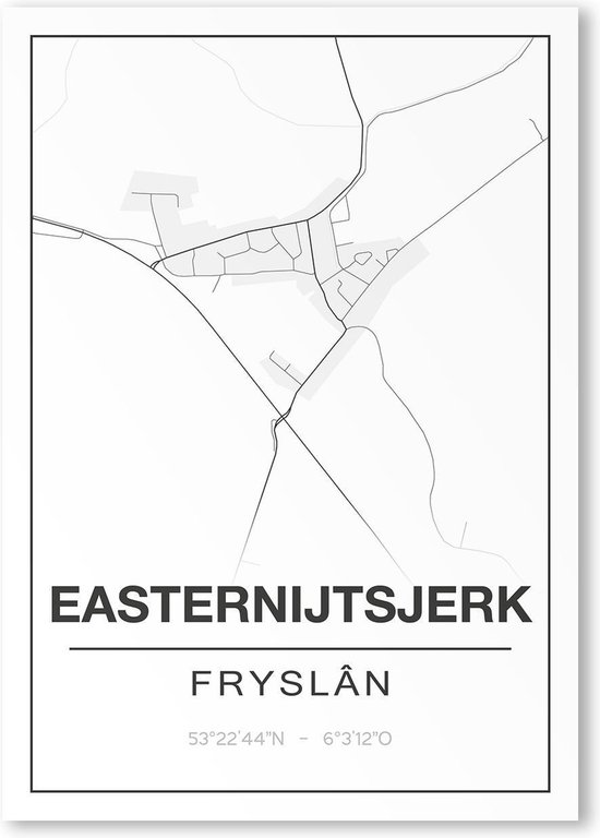 Poster/plattegrond EASTERNIJTSJERK - A4