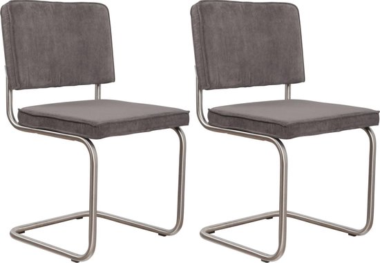 Zuiver Ridge Rib Brushed Stoel
