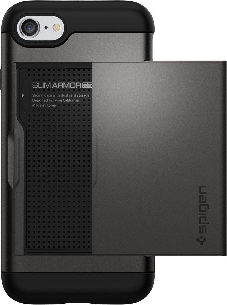 Spigen Slim Armor CS case iPhone 7 8 SE 2020 SE 2022 hoesje - Zwart - Spigen