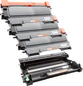 Print-Equipment Toner cartridge / Alternatief Spaarset Brother 3 x Toner TN-2010 + 1 Drum DR2200 | Brother DCP-7055/ DCP-7055W/ DCP-7057E/ DCP-7060D/ D