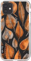 Casetastic Apple iPhone 11 Hoesje - Softcover Hoesje met Design - Cascading Leaves Print