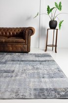 Flycarpets Burano Vintage Patchwork Vloerkleed - 140x200cm - Grijs