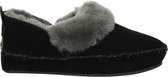 Warmbat Dames Pantoffels Polarfox Women Suede - Zwart - Maat 40