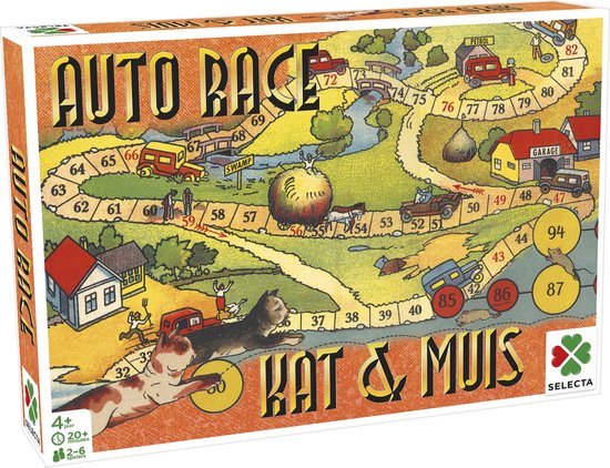 Boek: Selecta Gezelschapsspel Spellen Van Toen: Auto Race/kat & Muis, geschreven door Selecta Spel en Hobby