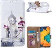 FONU Boekmodel Hoesje Buddha Samsung Galaxy A40 (SM-A405)