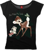 Bambi Dames Tshirt -M- Smile Zwart