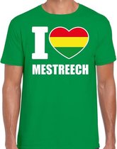 Carnaval I love Mestreech t-shirt groen voor heren 2XL