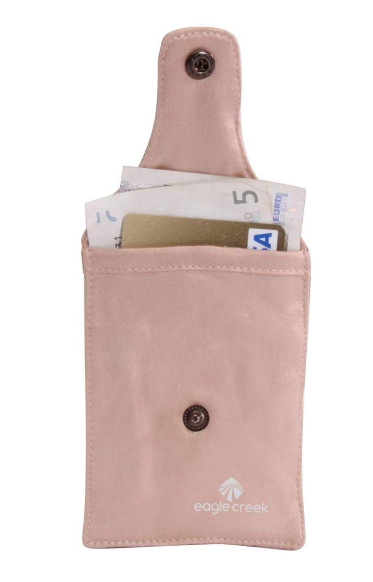 Pochette Tour De Cou Discrète Pacsafe Coversafe S - 18 Cm - Pour Passeport, Cartes, Argent - Rose