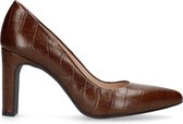 Sacha - Dames - Bruine leren croco pumps - Maat 37