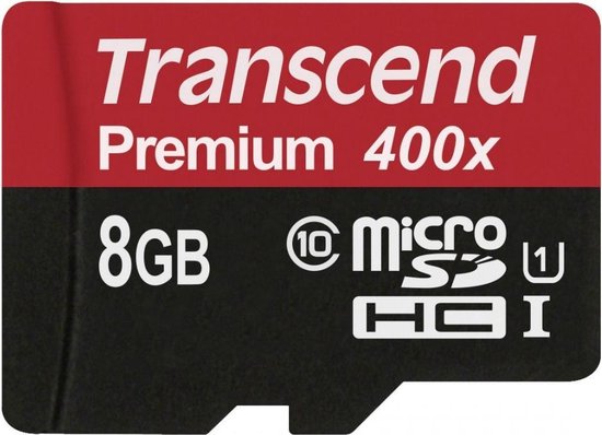 Transcend Premium UHS-I Micro SD kaart 8GB (300x)