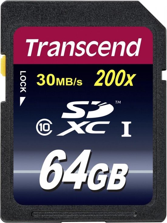 Transcend Premium SD kaart 64GB - Class 10 | bol.com