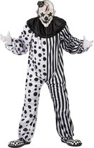 PARTYTIME - Zwart en wit monsterlijk clown kostuum voor volwassenen - Large