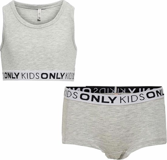 Kids Only ondergoed grijs 2 tops en 2 hipsters KONlove
