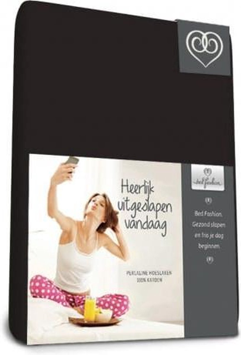 Antraciet hoeslakens 160x200 Split topper