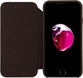 Apple iPhone SE (2020) Hoesje - Senza - Raw Skinny Serie - Echt Leer Bookcase - Chestnut Brown - Hoesje Geschikt Voor Apple iPhone SE (2020)