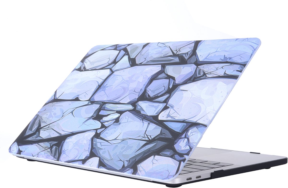Mobigear Laptophoes geschikt voor Apple MacBook Pro 15 Inch (2016-2019) Hoes Hardshell Laptopcover MacBook Case | Mobigear Stone - Model 6 - Model A1707 / A1990